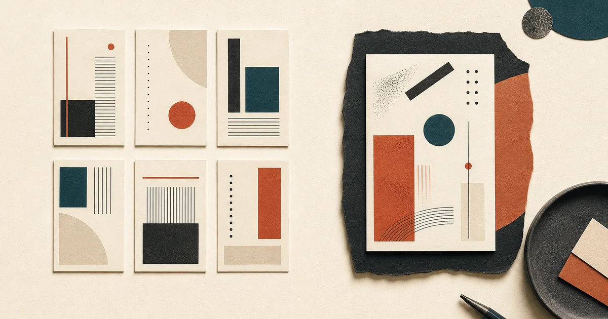 Abstract editorial layout comparing a set of tattoo flash cards with one private concept