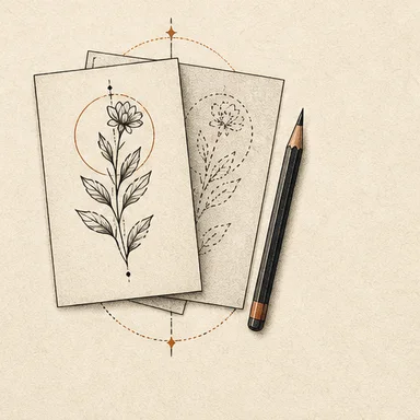 Tattoo concept sheet prepared as an artist conversation brief